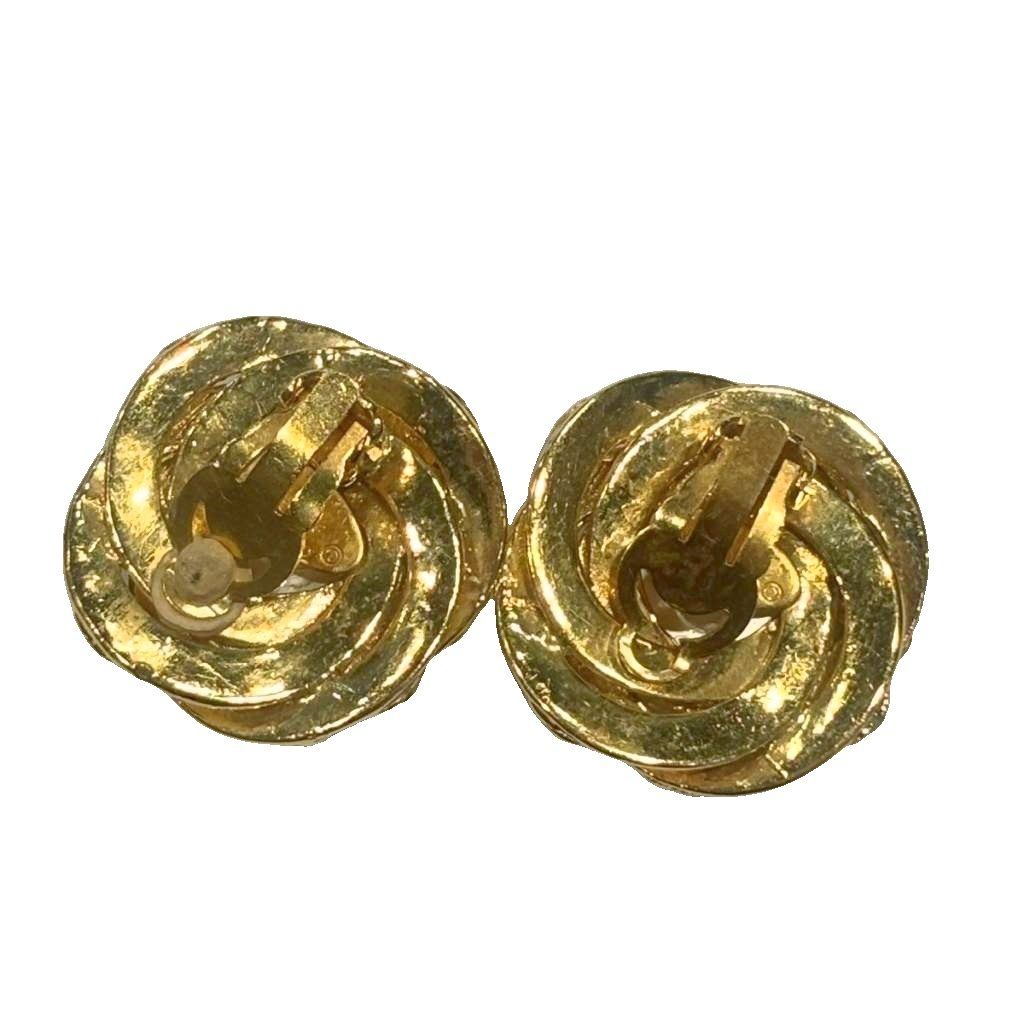 Chanel 93A Earrings Faux Pearl Gold Colored — view 2