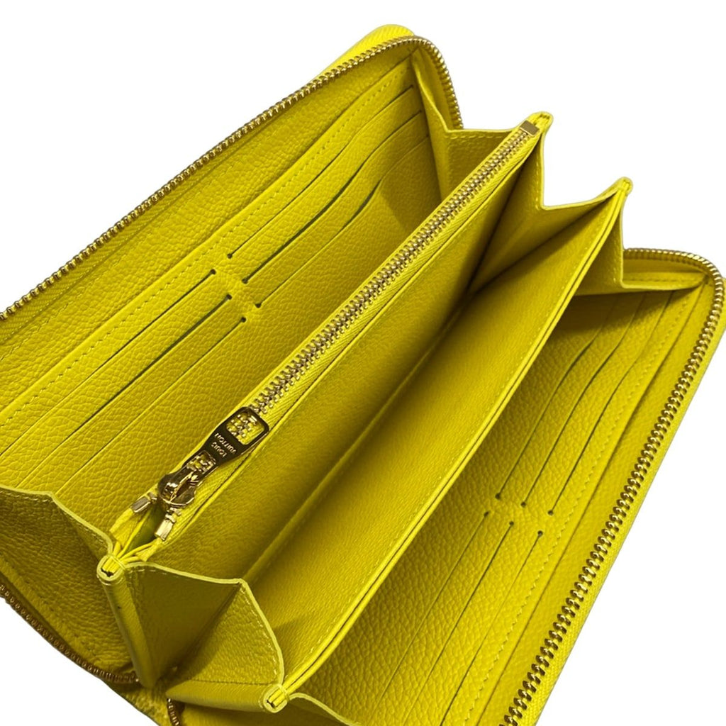 Louis Vuitton Wallet Monogram Empreinte Zippy Tonic Lemon Leather Cowhide — view 3
