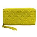 Louis Vuitton Wallet Monogram Empreinte Zippy Tonic Lemon Leather Cowhide
