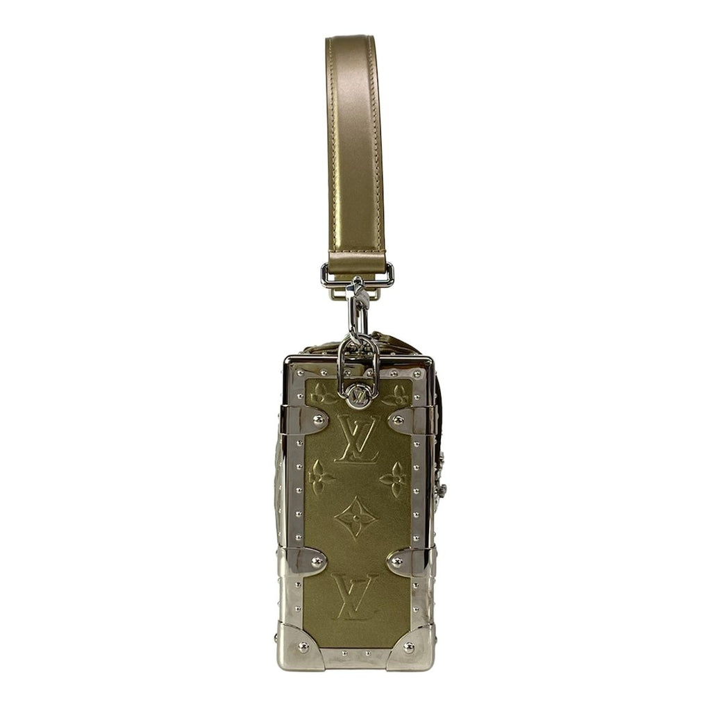 Louis Vuitton Handbag Cruise Collection Side Trunk Light Gold Leather Cowhide — view 2