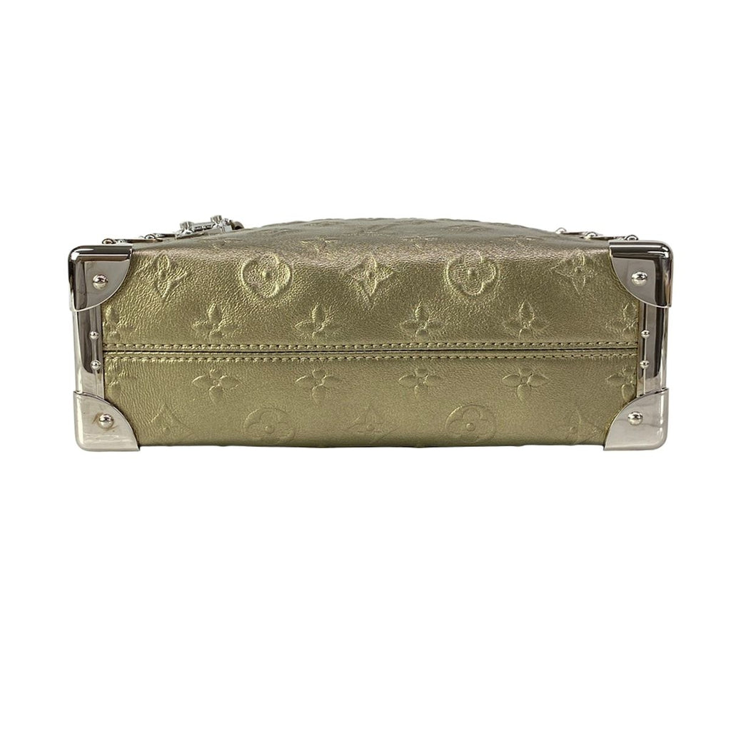Louis Vuitton Handbag Cruise Collection Side Trunk Light Gold Leather Cowhide — view 5