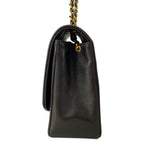 Chanel Shoulder Bag Diana Flap Quilted Black Chain Gold Lambskin — view 4