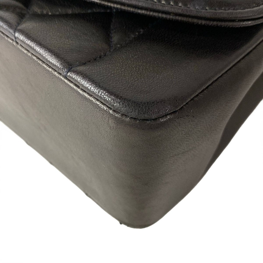 Chanel Shoulder Bag Diana Flap Quilted Black Chain Gold Lambskin — view 7