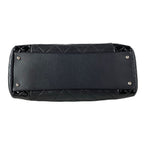 Chanel Tote Quilted Black Chain Silver Coco Charm Leather Lambskin — view 5