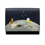 Loewe Trifold Wallet Dark Navy White Multi Rabbit Suna Fujita Collaboration