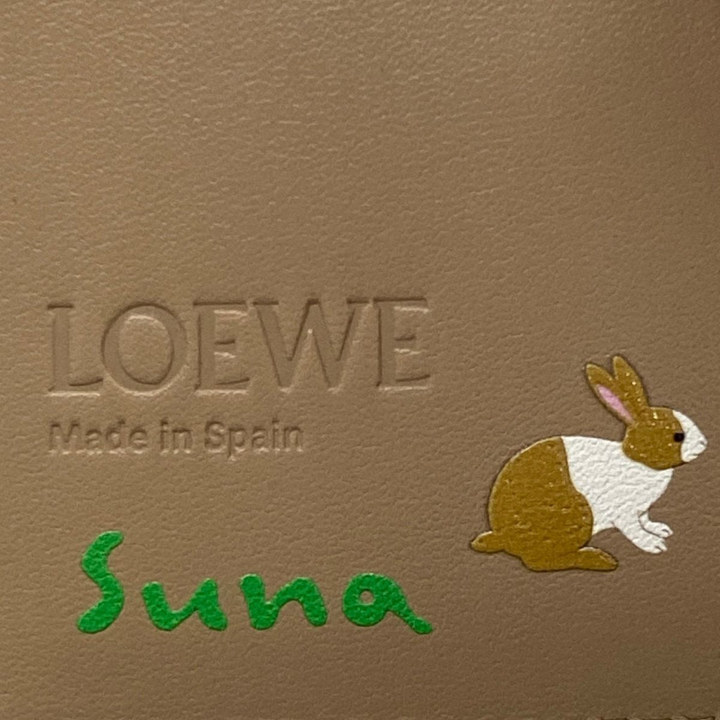 Loewe Trifold Wallet Dark Navy White Multi Rabbit Suna Fujita Collaboration — view 6