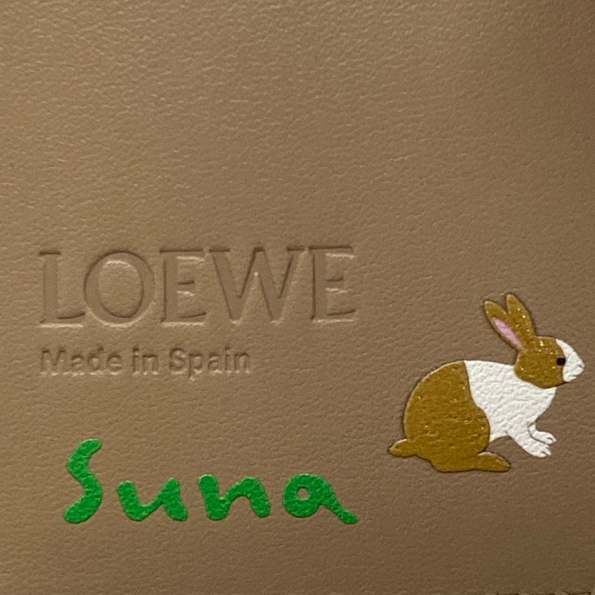 Loewe Trifold Wallet Dark Navy White Multi Rabbit Suna Fujita Collaboration — view 6