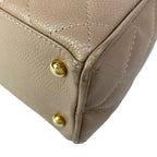 Chanel Handbag Quilted Pink Beige Gold Mini — view 7