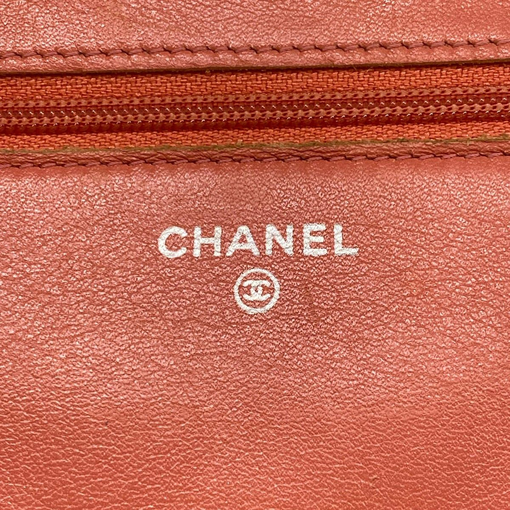 Chanel Wallet Brilliant Pink Chain Silver Leather Lambskin Shoulder Bag — view 6