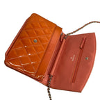 Chanel Wallet Brilliant Pink Chain Silver Leather Lambskin Shoulder Bag — view 3
