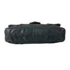 Chanel Shoulder Bag Single Flap Quilted Black Chain Matte Gold Leather — view 5