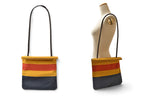 Hermes Shoulder Bag Sac Aline MM Toile Chevron Swift Jaune Orange Marine — view 2