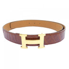 Hermes Vintage H Martelee 32 Reversible Belt