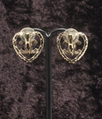 Chanel Earrings CC Logo Heart Motif — view 2