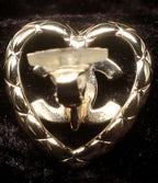 Chanel Earrings CC Logo Heart Motif — view 7