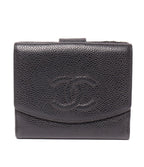 Chanel Snap Bifold Wallet Caviar Leather Gold