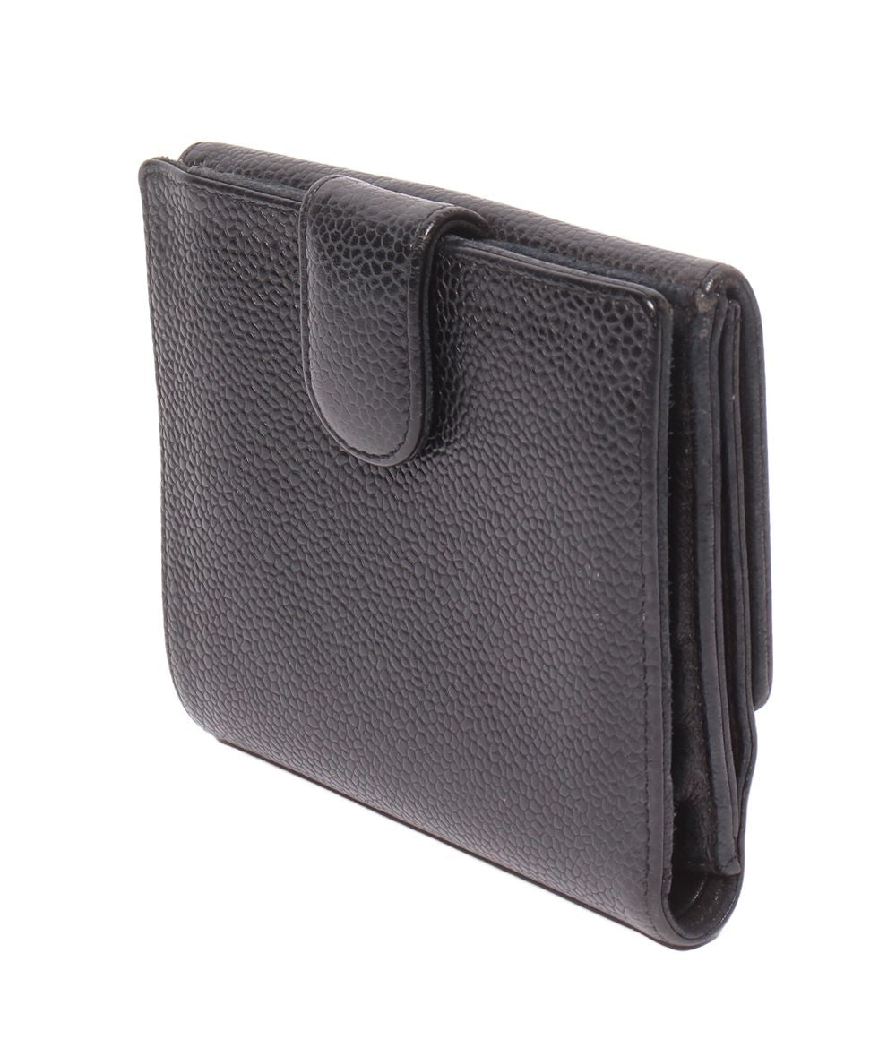 Chanel Snap Bifold Wallet Caviar Leather Gold — view 2