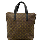 Louis Vuitton Tote Monogram Macassar Kitan Dark Brown Black — view 3