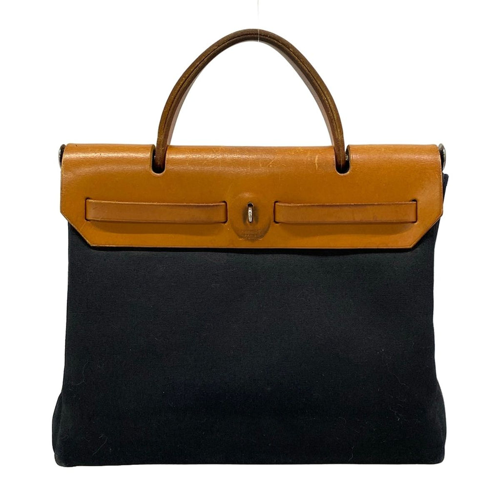 Hermes Handbag Herbag PM Black Brown — view 3