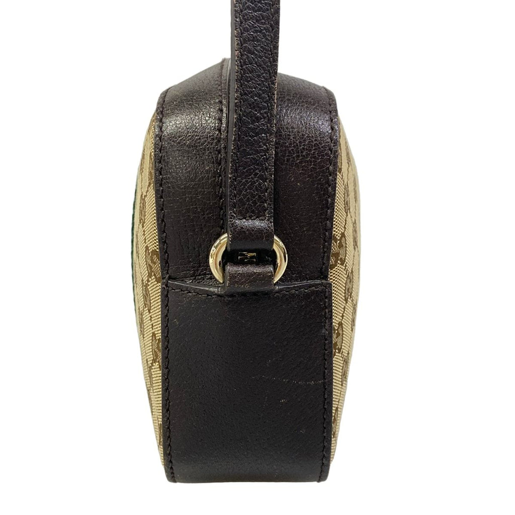 Gucci Shoulder Bag GG Pattern Sherry Beige Dark Brown Multi Embroidery — view 4