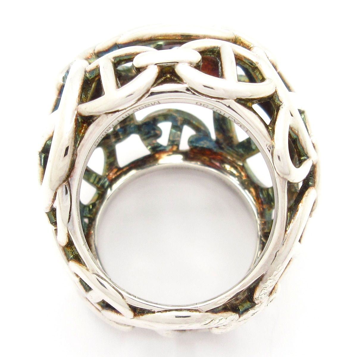 Hermes Ring 50 Chaine D'ancre Enchainee TGM Silver — view 4
