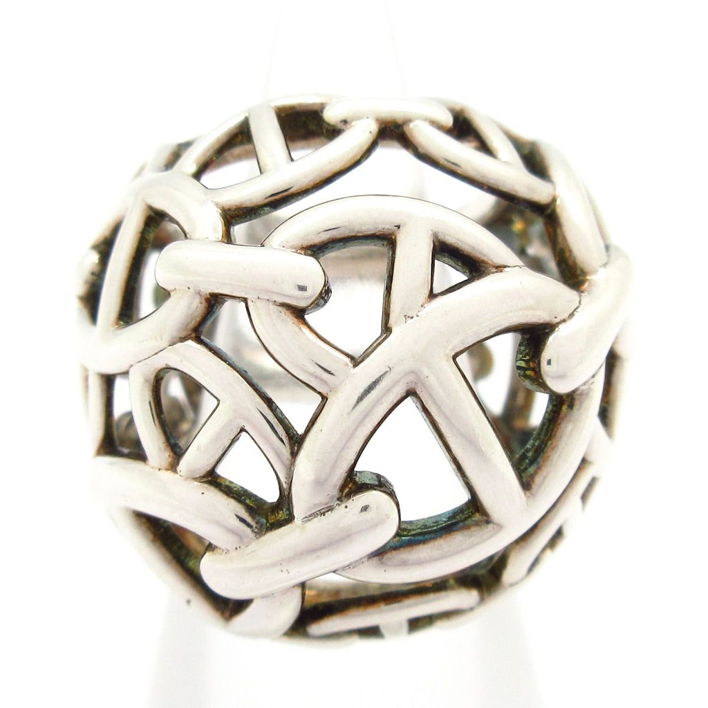 Hermes Ring 50 Chaine D'ancre Enchainee TGM Silver