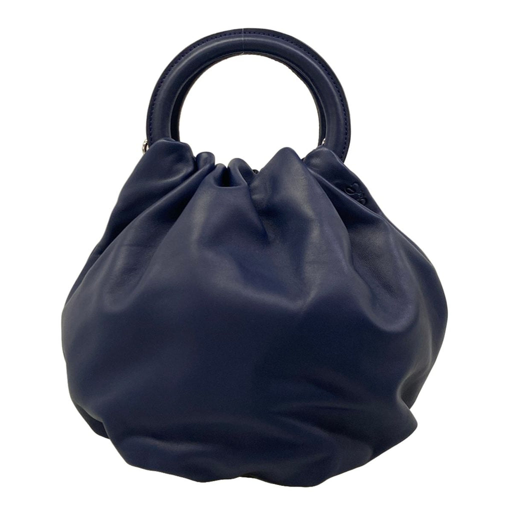 Loewe Handbag Bounce Bag Navy Leather