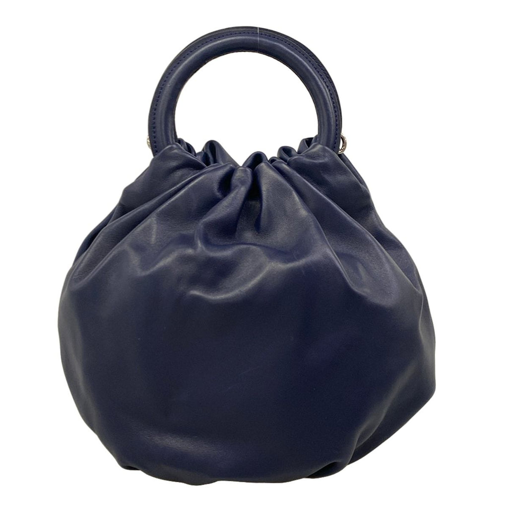 Loewe Handbag Bounce Bag Navy Leather — view 3