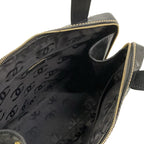 Chanel Handbag Wild Stitch Black Matte Gold Leather — view 7
