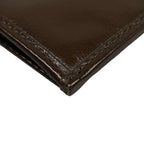 Prada Card Case Gold Dark Brown Leather — view 5