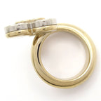 Chanel Ring CC Logo Gold Silver Clear Heart — view 4