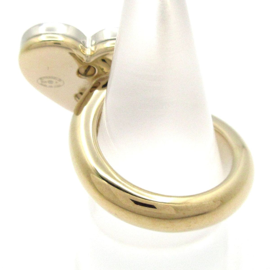 Chanel Ring CC Logo Gold Silver Clear Heart — view 3