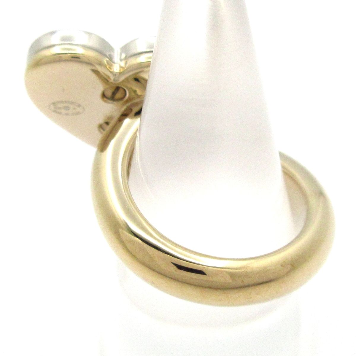 Chanel Ring CC Logo Gold Silver Clear Heart — view 3