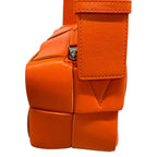 Bottega Veneta Shoulder Bag Maxi Intrecciato Brick Cassette Orange Leather — view 4