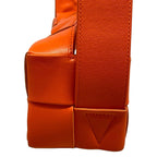 Bottega Veneta Shoulder Bag Maxi Intrecciato Brick Cassette Orange Leather — view 2