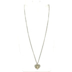 Chanel Necklace CC Logo Silver Gold Clear Heart — view 2