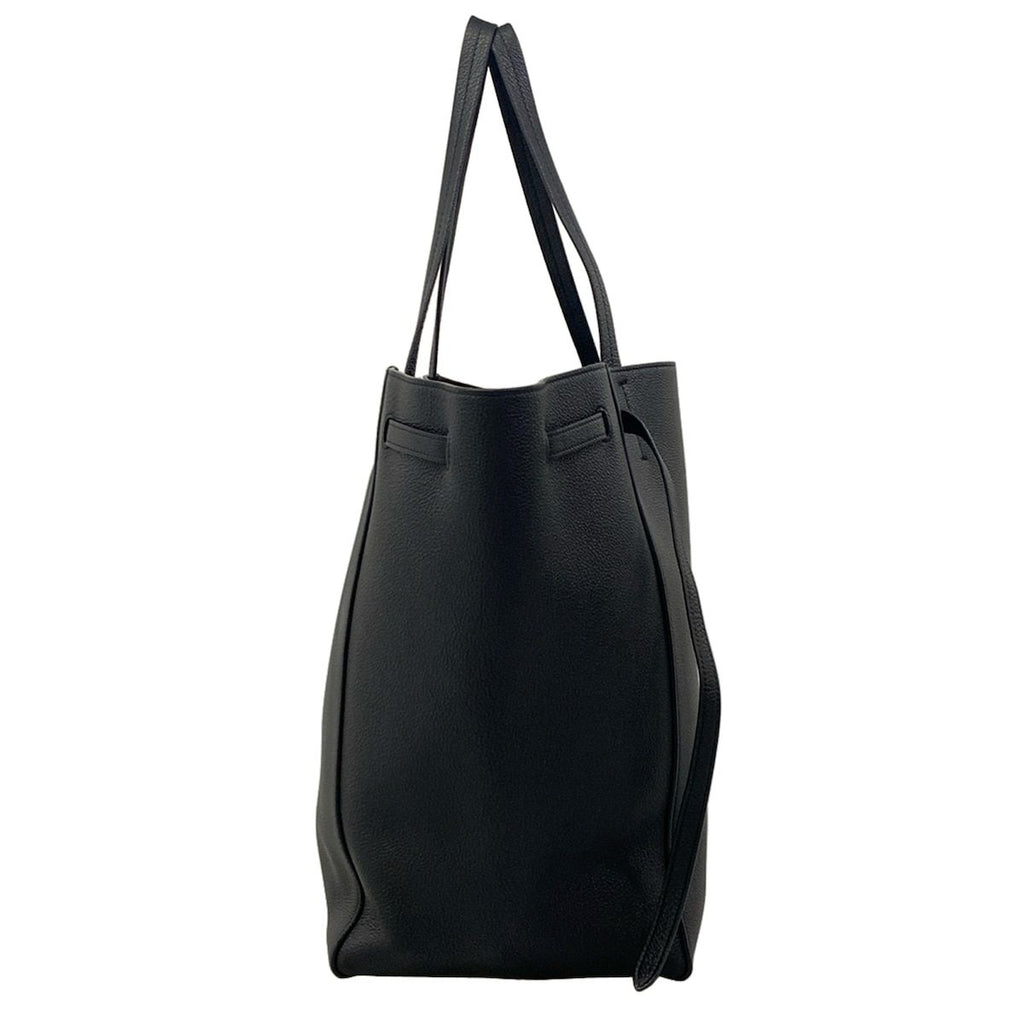 Celine Tote Cabas Phantom Medium with Belt Black Leather — view 2