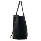 Celine Tote Cabas Phantom Medium with Belt Black Leather — view 4