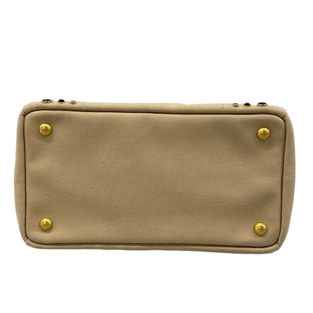 Prada Tote Canapa Beige Bijou Studs — view 5