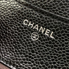Chanel Trifold Wallet Black Silver — view 5