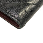 Chanel Trifold Wallet Black Silver — view 6