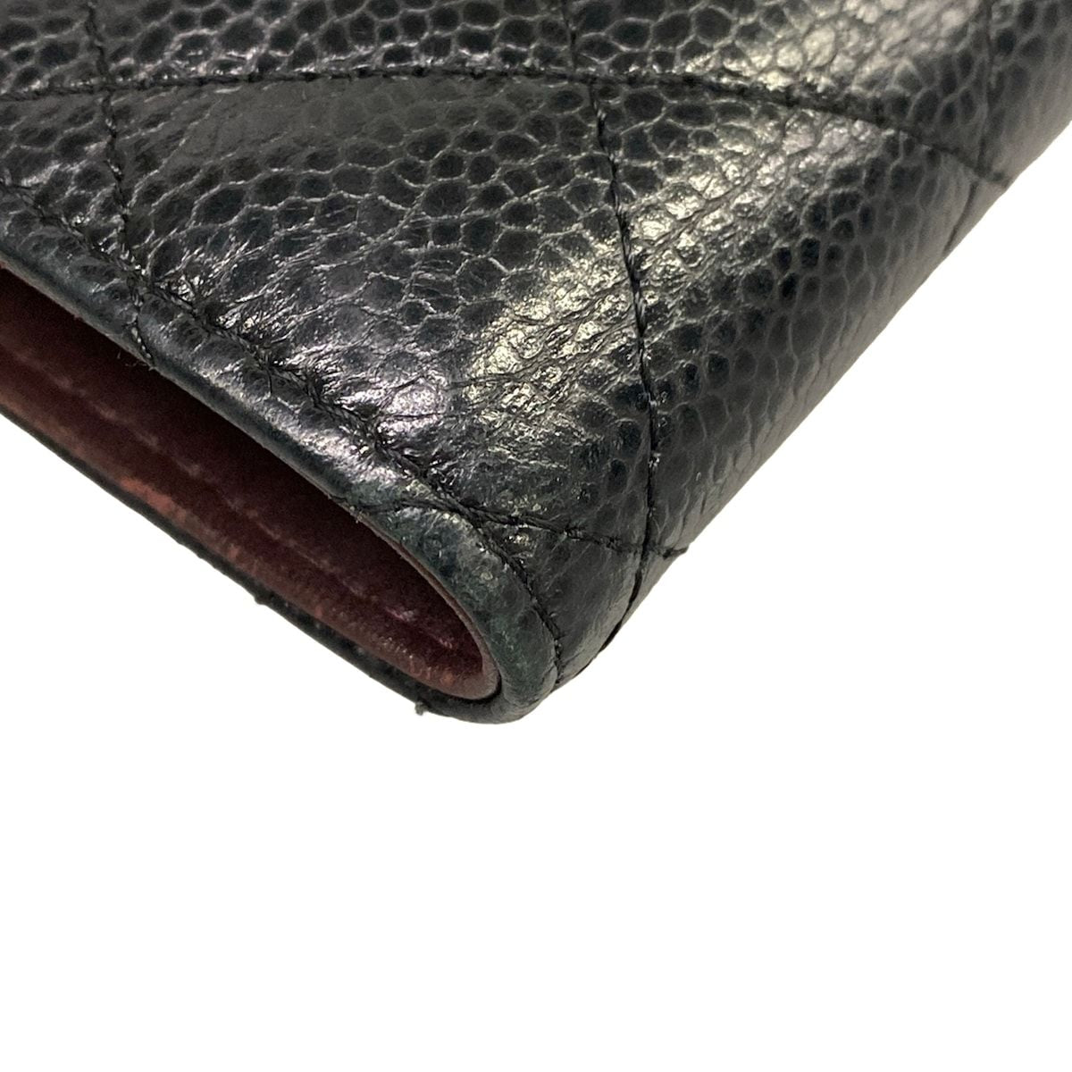 Chanel Trifold Wallet Black Silver — view 6