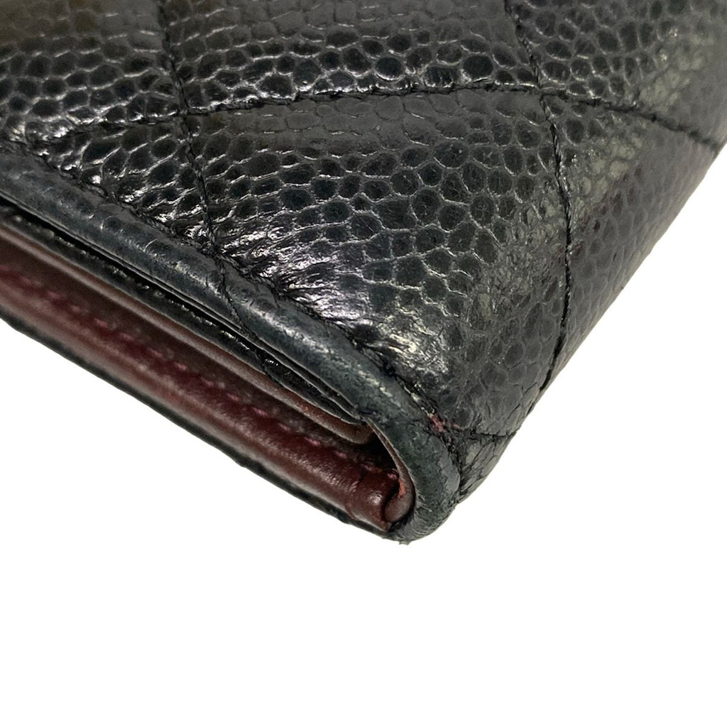 Chanel Trifold Wallet Black Silver — view 7