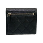 Chanel Trifold Wallet Black Silver — view 2