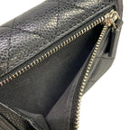 Chanel Trifold Wallet Black Silver — view 4