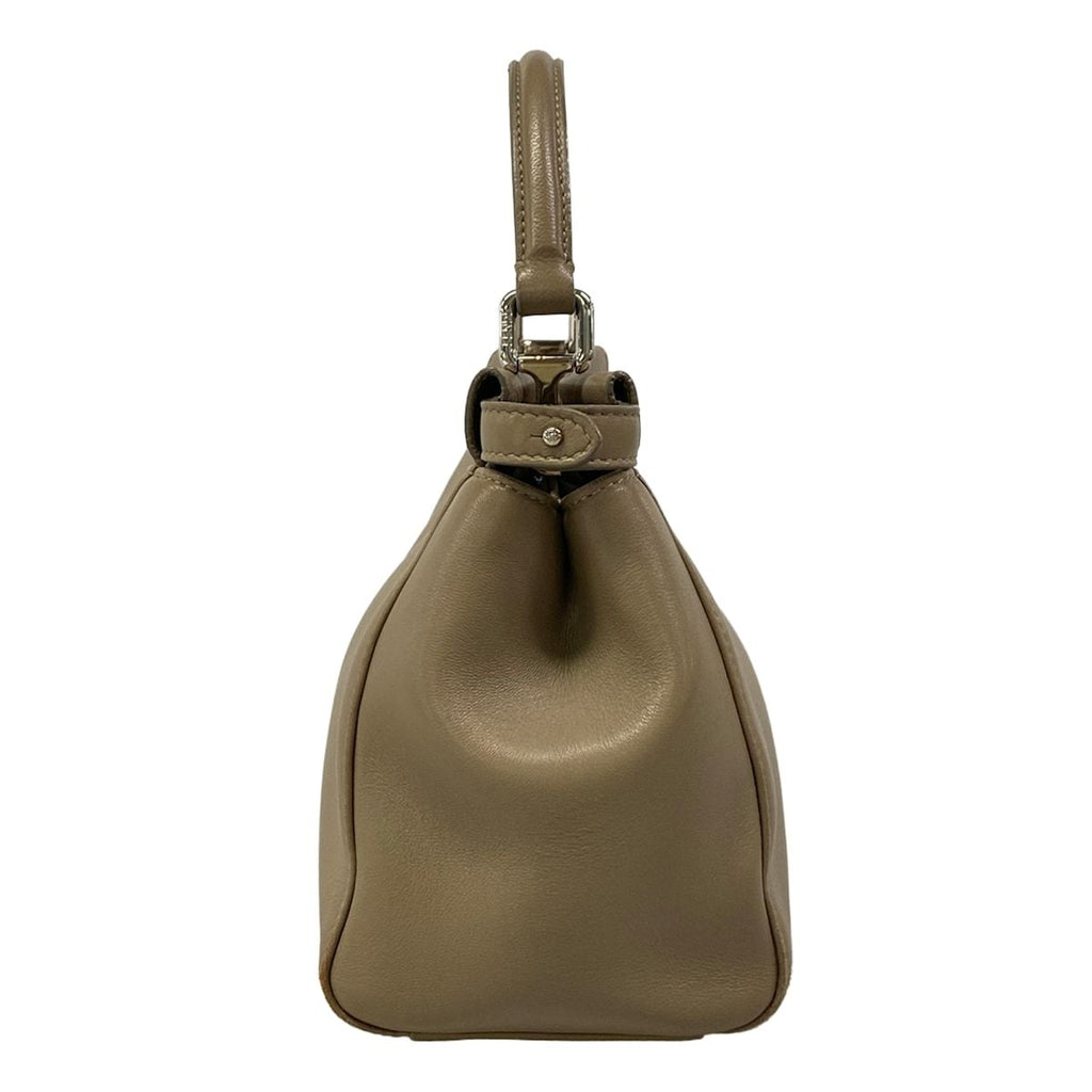 Fendi Handbag Peekaboo Iconic Small Beige Leather — view 4