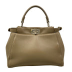 Fendi Handbag Peekaboo Iconic Small Beige Leather — view 3