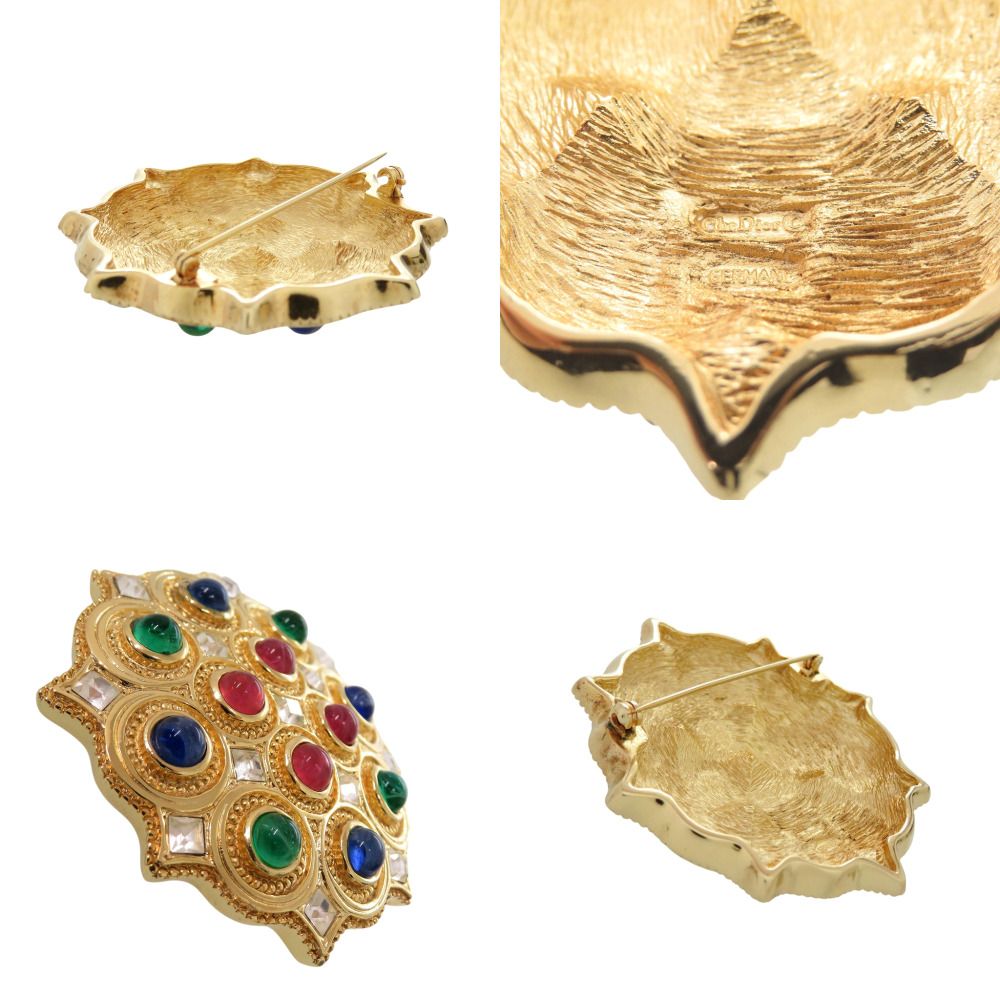 Dior Marble Stone Brooch Metal Multicolor — view 4