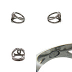 Chanel CC Logo Rhinestone Stamp Ring Gunmetal — view 3