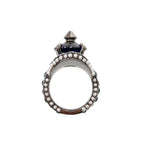 Gucci Metal Stone Rhinestone Faux Pearl Ring Multicolor — view 2
